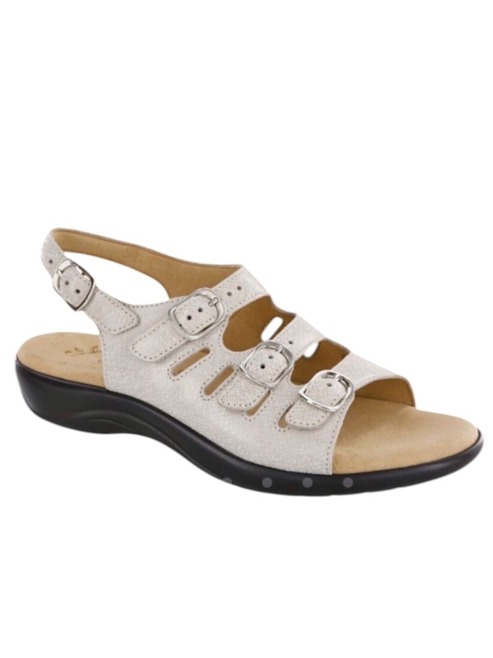 SAS Leather Mystic Slingback Adjustable Sandals Sz 8N